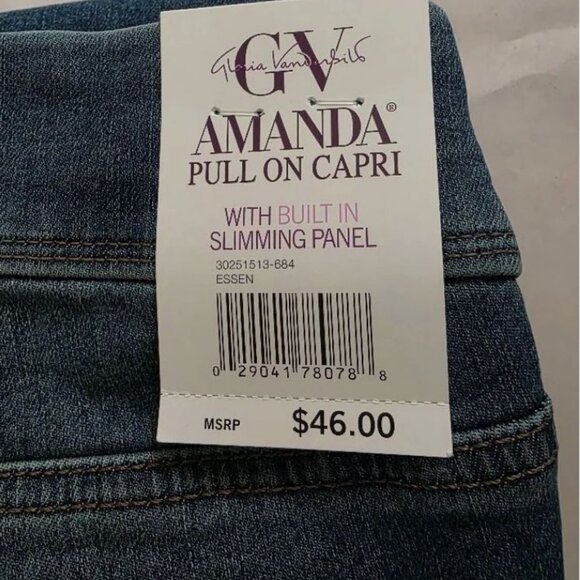 Petite Gloria Vanderbilt Amanda Pull On Cap ... Color: Essen W Whiskers Size: 12 - Picture 4 of 4